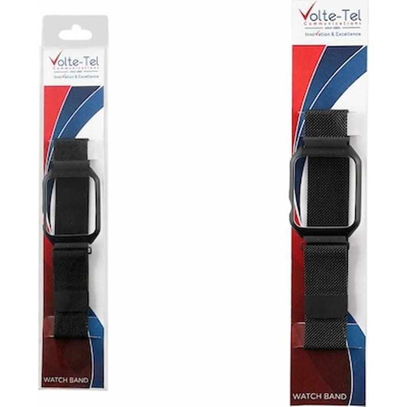 VOLTE-TEL Λουράκι Volte-Tel Frame για Apple Watch 38/40/41mm - Μαύρο