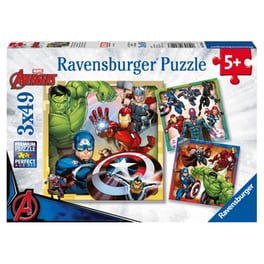 Ravensburger Marvel Avengers Assemble, 3x 49pc Jigsaw Puzzles