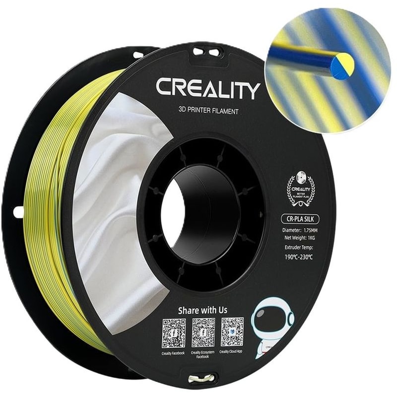 CREALITY Νήμα 3D Εκτυπωτή CR-SILK 1kg 1.75mm - Μπλε/Πράσινο