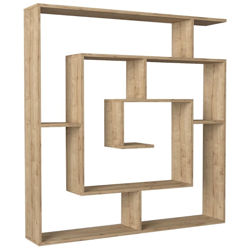 ESMARKET Βιβλιοθήκη ArteLibre Ithaki Μοριοσανίδα 125x130 cm - Καφέ