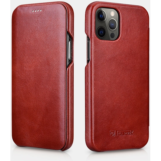 Θήκη Apple iPhone 12/iPhone 12 Pro - Icarer Curved Edge Vintage Series - Red image 0