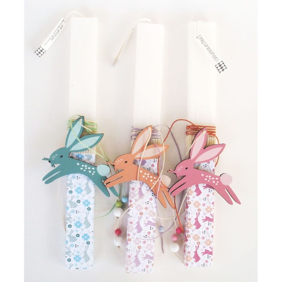 Λαμπάδα Colourbox Designs Κουνελάκι Ξύλινο image 0