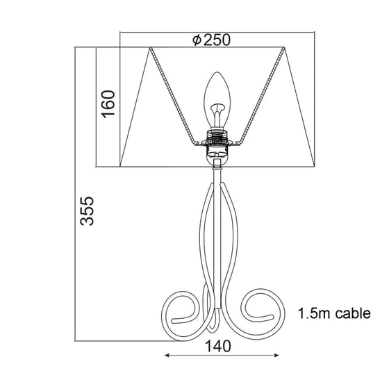 Πορτατίφ Aca Ismene Ks1007t1wg Μεταλλικό 25x25x35.5 cm - Λευκό/Εκρού image 1