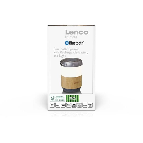 Φορητό Ηχείο Lenco BTL-030BA 3W - Silver/Brown image 8