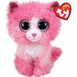 Λούτρινο TY Beanie Boos Reagen Χνουδωτή Γατούλα Ροζ (23cm)