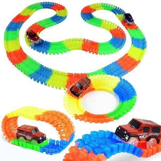 Αυτοκινητόδρομος Με Led Αυτοκινητάκι – Magic Tracks 11ft 220pcs image 1