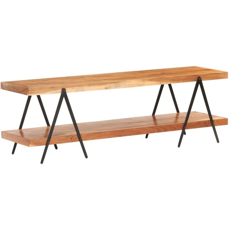 Έπιπλο Τηλεόρασης VidaXL από Ξύλο 160x40x50cm - Καφέ/Μαύρο VIDAXL