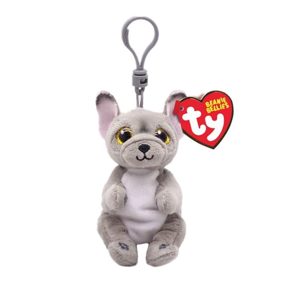 Λούτρινο TY Κλιπ Beanie Bellies Wilfred Fluffy Σκυλάκι Γκρι (8.5cm) 1607-43111 image 0