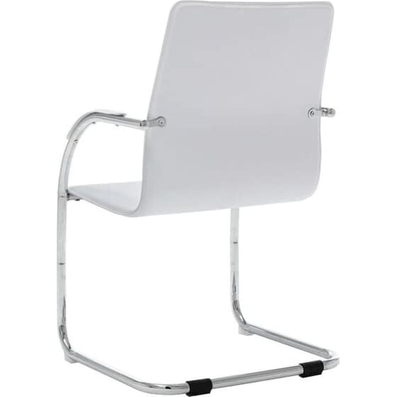 Καρέκλα Γραφείου VidaXL Πρόβολος από Τεχνητό Δέρμα - Λευκή image 3