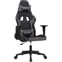 Καρέκλα Gaming VIDAXL 345449 με Ρυθμιζόμενα Μπράτσα από Τεχνητό Δέρμα - Μαύρο
