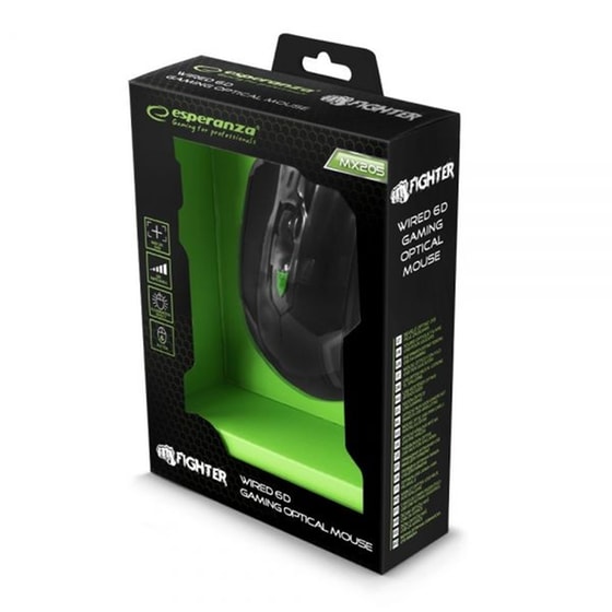 Esperanza MX205 Fighter 6D Gaming Ασύρματο Ποντίκι - Green image 2