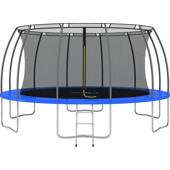 VidaXL Σετ Τραμπολίνου Στρογγυλό 488x90cm για έως 150kg - Μαύρο/ Γκρι/ Μπλε image 1