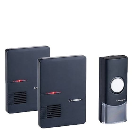 Grundig 48576 Ασύρματο Κουδούνι Πόρτας 11x7.5x3 Cm Με 2 Δέκτες, 36 Μελωδίες image 0