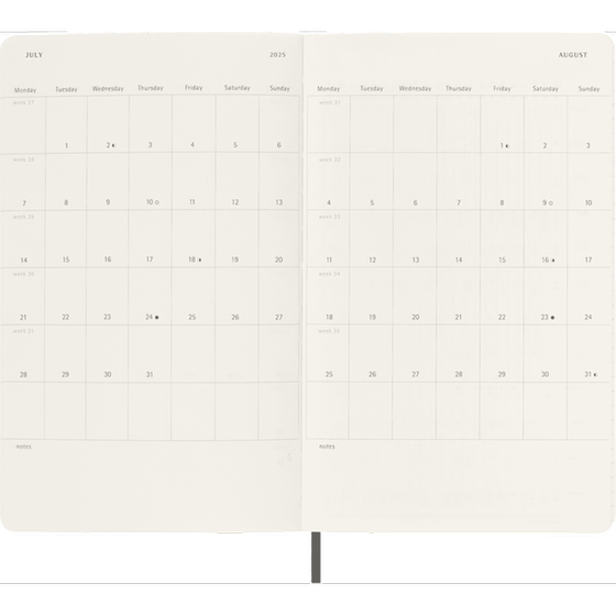 Ημερολόγιο Ημερήσιο Moleskine 2024-25 18Μ Large Black Soft image 2