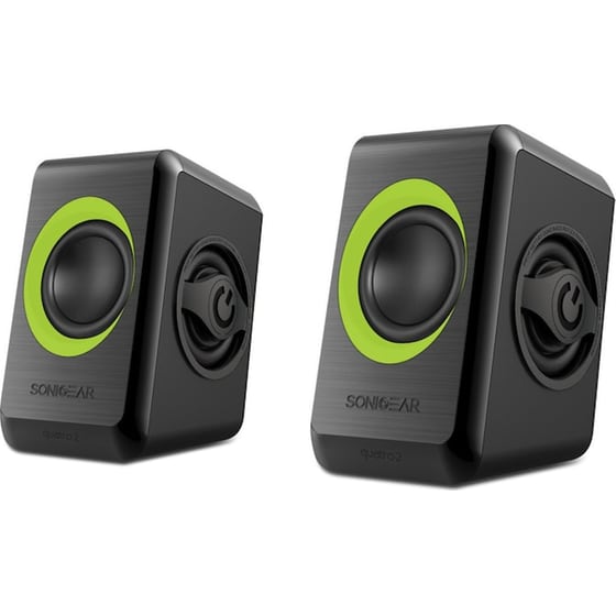 Ηχεία 2.0 Sonic Gear Quatro 2 6W - Black/Lime Green image 0