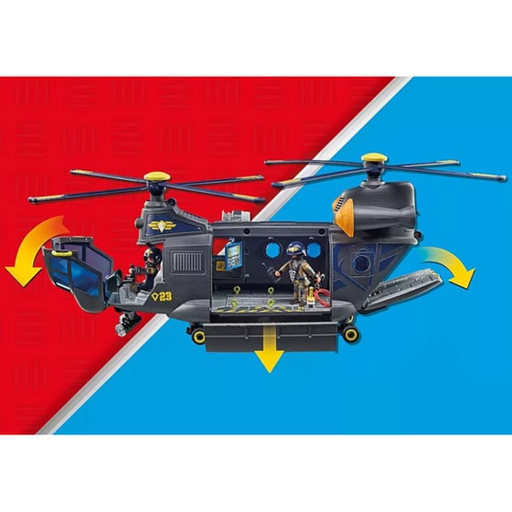 PLAYMOBIL® City Action Ελικόπτερο Ειδικών Δυνάμεων με Δύο Έλικες (71149) image 2