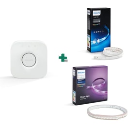 Σετ Philips Hue Bridge, Philips Lightstrip Plus 2m & Philips Lightstrip Plus Extension 1m - RGBW