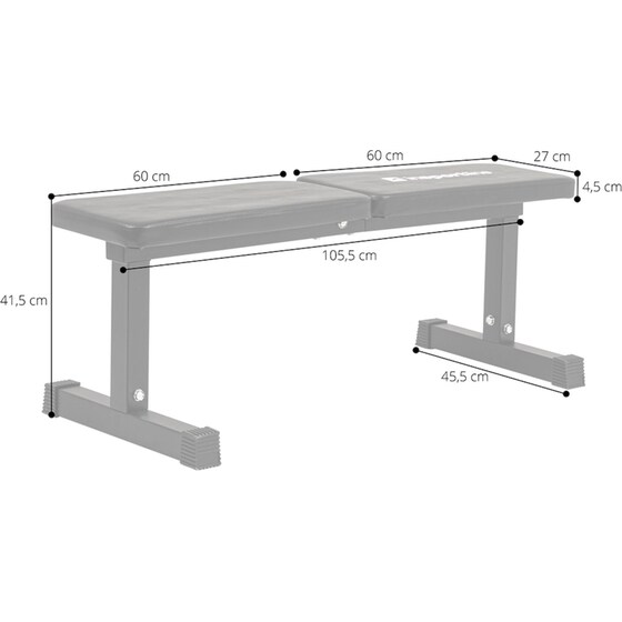 Οριζόντιος Πάγκος Γυμναστικής InSPORTline FΒ050 120x45.5x41.5cm - Μαύρο image 3