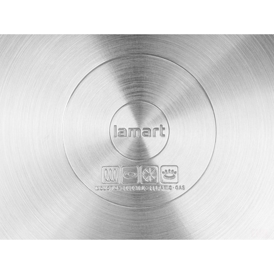 Κατσαρόλα Βαθιά από Ανοξείδωτο Ατσάλι LAMART PRESTIGE 22 cm 4.7 L Inox image 2
