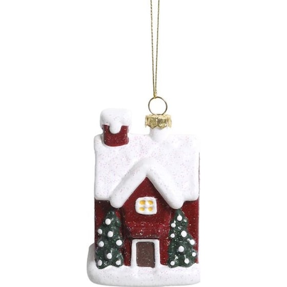 Chic Antique Χριστουγεννιάτικο Κρεμαστό Στολίδι Ακρυλικό - Σπιτάκι Vintage image 0