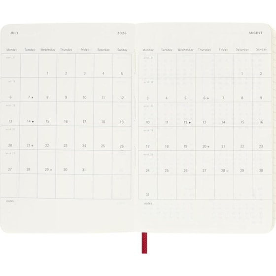 Ημερολόγιο Εβδομαδιαίο Moleskine 2026 12Μ Pocket Scarlet Red Soft image 4
