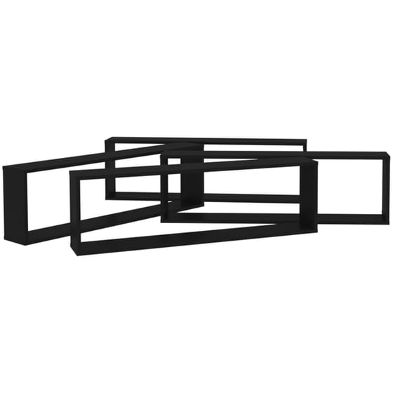 Ράφια Τοίχου VidaXL από Μοριοσανίδα 100x15x30cm 4 Τμχ - Μαύρο image 6