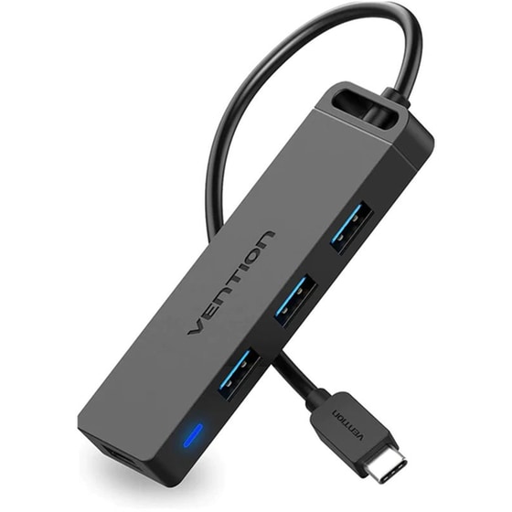 Vention Hub 5 Θυρών USB 3.0 με σύνδεση USB-C - Μαύρο image 2