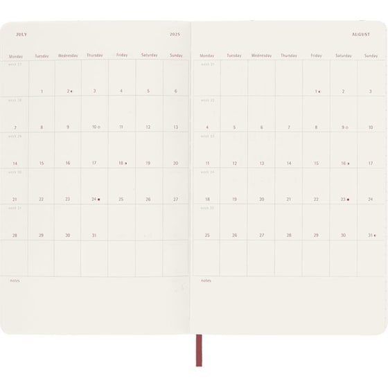 Ημερολόγιο Ημερήσιο Moleskine 2025 12M Large Red Soft image 5