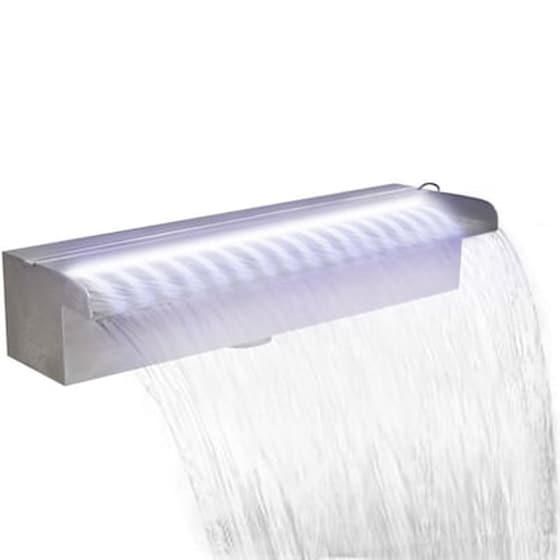 Vidaxl Σιντριβάνι Πισίνας Ορθογώνιο Με Led 45 Εκ. Από Ανοξείδωτο Ατσάλι image 1