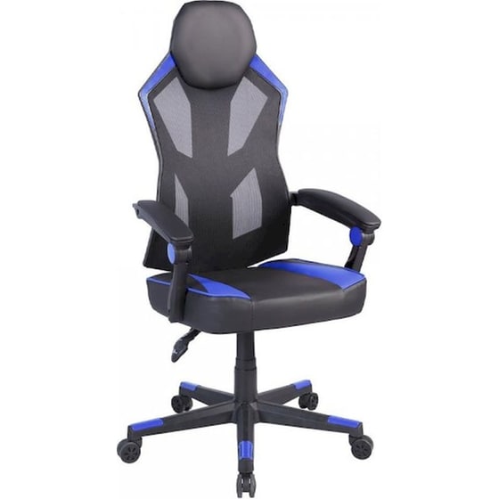 Καρέκλα Γραφείου/ Gaming 24Mall Krafton Pro από Ύφασμα Mesh -Μαύρο/ Μπλε image 6