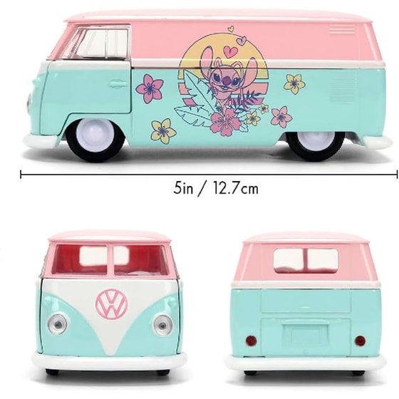 Αυτοκίνητο Jada Disney Stitch Angel Volkswagen Bus 1:33 image 1