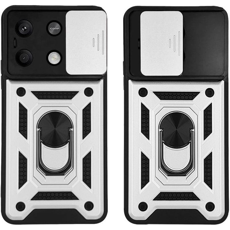 Θήκη Xiaomi Redmi Note 13 Pro 5G - Sonique Ring Armor Campro - Ασημί SONIQUE