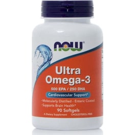 Λιπαρά Οξέα Now Ultra Omega-3 - 90 μαλακές κάψουλες