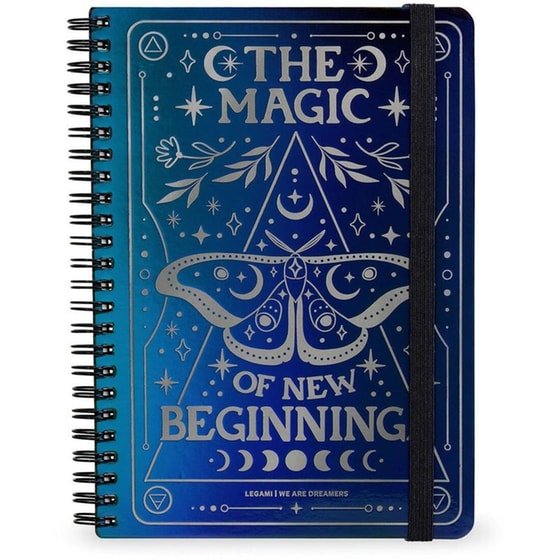 Σημειωματάριο Legami Ριγέ Σπιράλ Maxi Α4 Moth image 0