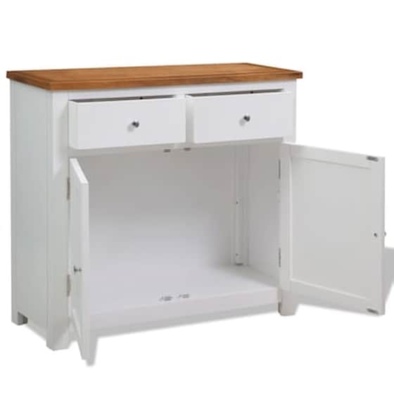 Vidaxl Ντουλάπι / Ψηλός Μπουφές 90 X 33,5 X 83 Εκ. Μασίφ Ξύλο Δρυός image 2