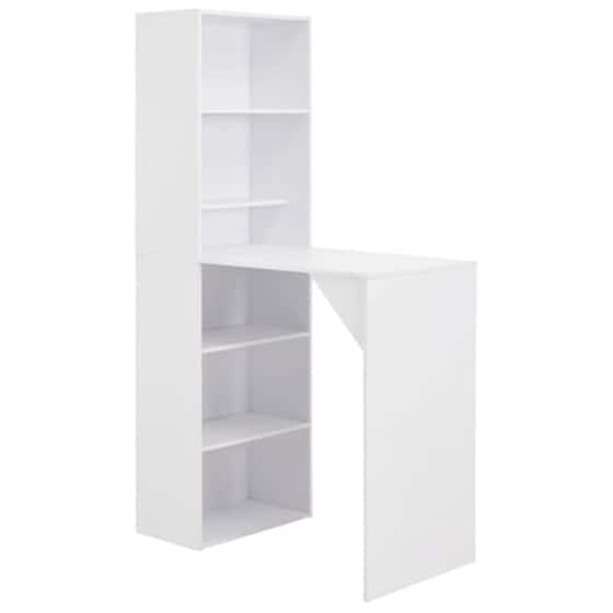 Vidaxl Τραπέζι Μπαρ Με Ραφιέρα Λευκό 115 X 59 X 200 Εκ. image 0