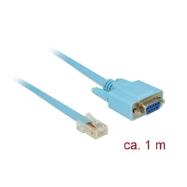 Delock Καλώδιο Serial Rs-232 Db9 Female Σε Rj45 Male, 1m, Μπλε
