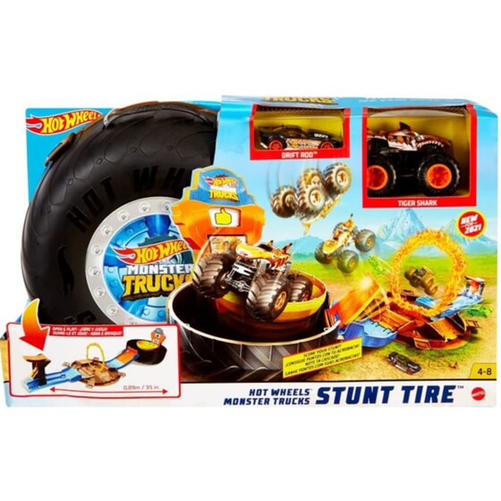 Hot Wheels Monster Trucks Σετ Παιχνιδιού Πίστα Σούπερ Ρόδα GVK48