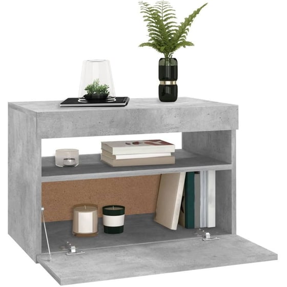 Έπιπλα Τηλεόρασης VidaXL Μοριοσανίδα 2 Τμχ 60x35x40cm - Γκρι image 7