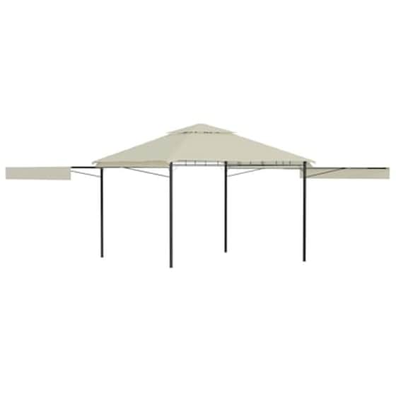 Κιόσκι Vidaxl Ατσάλινο Επεκτεινόμενο με Διπλή Οροφή 3x3x2.75cm - Κρεμ image 1