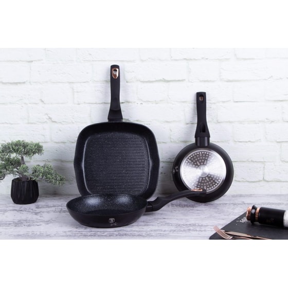 Σετ Τηγάνια BERLINGER HAUS BH-6156 3 τμχ Μαύρο image 1
