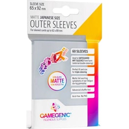 Gamegenic Outer Sleeves Japanese Small Size - Non-glare Matte Clear (60 Sleeves)