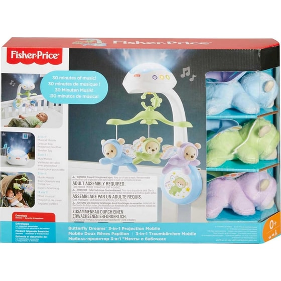 Fisher Price Περιστρεφόμενο Μόμπιλε Κούνιας & Καροτσιού με Αρκουδάκια, Μουσική & Προτζέκτορα (CDN41) image 5