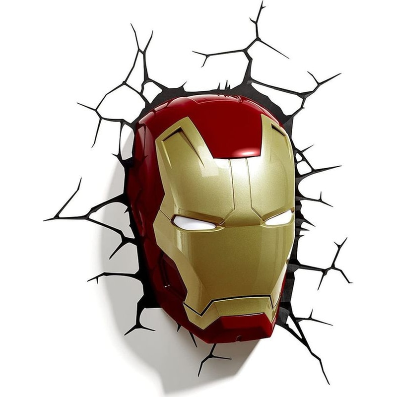 3D LIGHT FX Διακοσμητικό Φωτιστικό The Source Marvel Iron Man 3D - Κόκκινο/Χρυσό