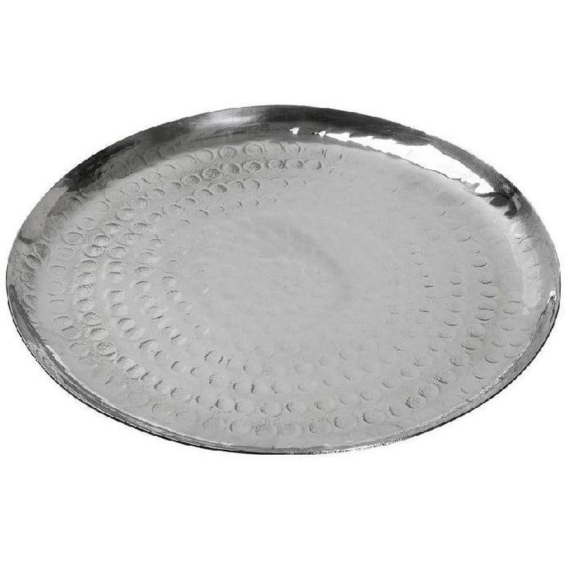 Διακοσμητικό Δίσκος Espiel Σφυρήλατος από Αλουμίνιο 29.5x2cm - Ασημί