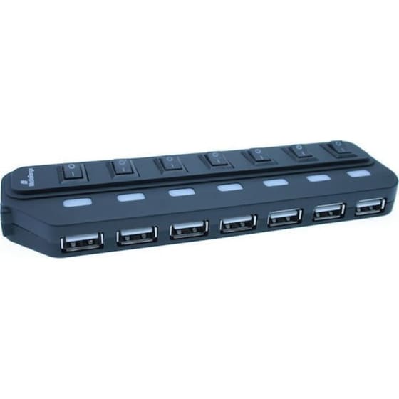 USB Hub MediaRange MRCS504 7-port - Μαύρο image 1