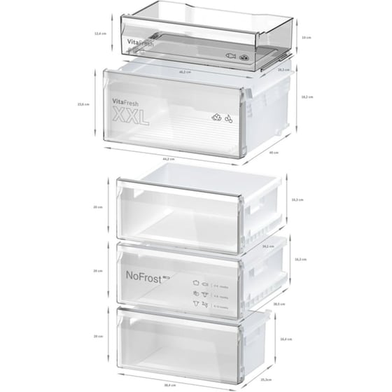 BOSCH KGN39VIDT No Frost 363 Lt Brushed Steel Antifinger Ψυγειοκαταψύκτης image 10