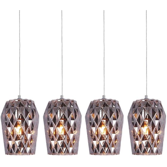 Φωτιστικό Οροφής Πολύφωτο Homelighting Luca 77-3723 Γυάλινο/Μεταλλικό - Ασημί/Γκρι image 0