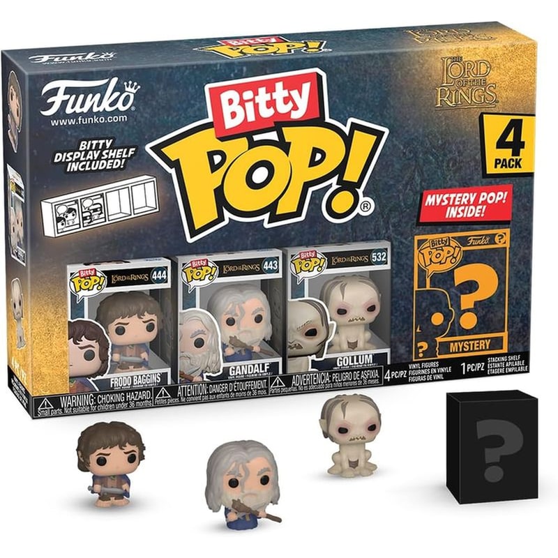 FUNKO Funko Bitty Pop! The Lord Of The Rings - Frodo Baggins, Gandalf, Gollum And Chase Mystery 4-pack Φιγούρες