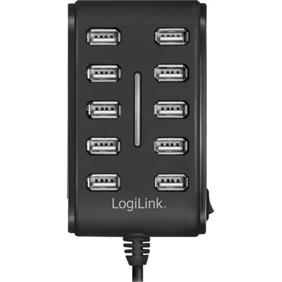 LogiLink UA0125 USB Hub 10-Port USB 2.0 συμβατό με USB-A image 2